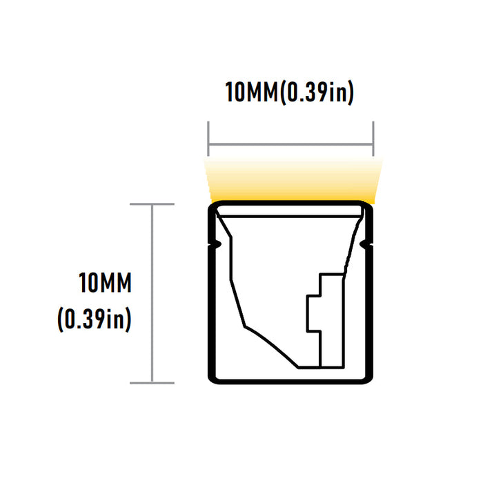 Core LNT20 1.5W/ft. IP67 Flexible LED Neon Series - Vertical Bend