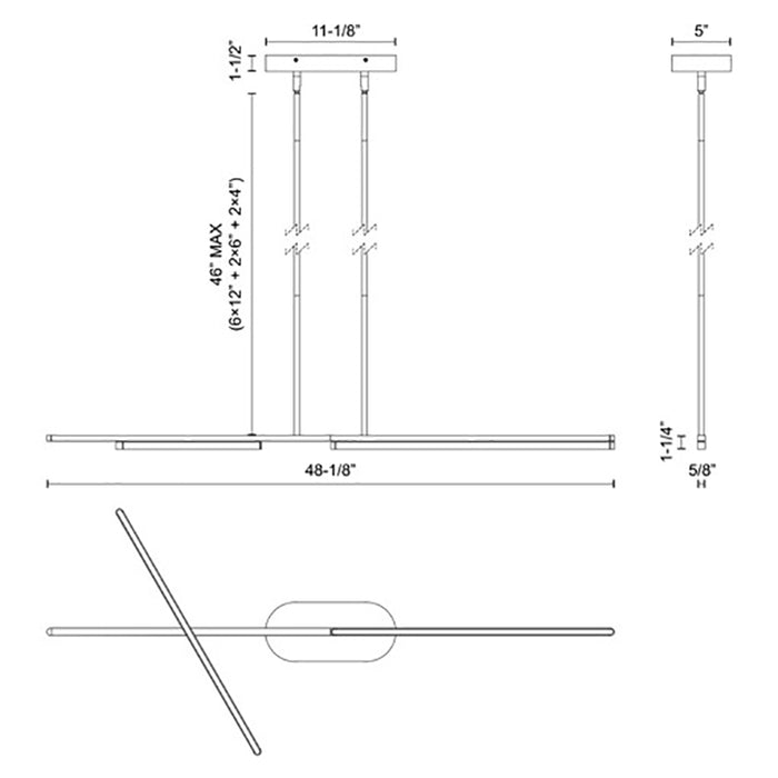 Kuzco LP28748 Shift 48" LED Pendant