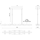 Kuzco LP63436 Rezz 12- lt 36" LED Linear Pendant
