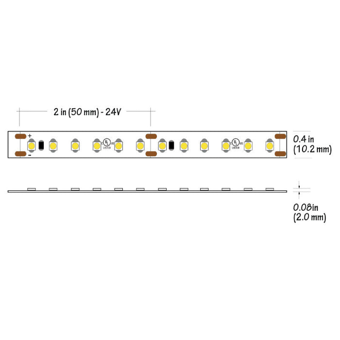 Core LSE-450 100-ft Eco Series Indoor Flexible LED Strip - 4.4W/FT, 24V