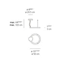 Artemide Ripple 50 LED Suspension, 2-Wire Dimming