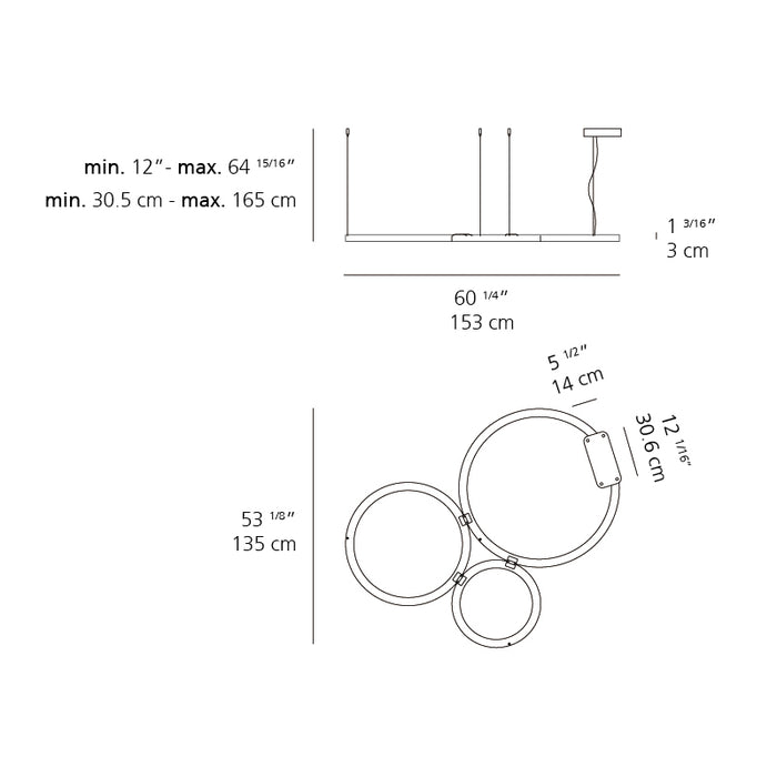 Artemide Ripple Cluster LED Suspension