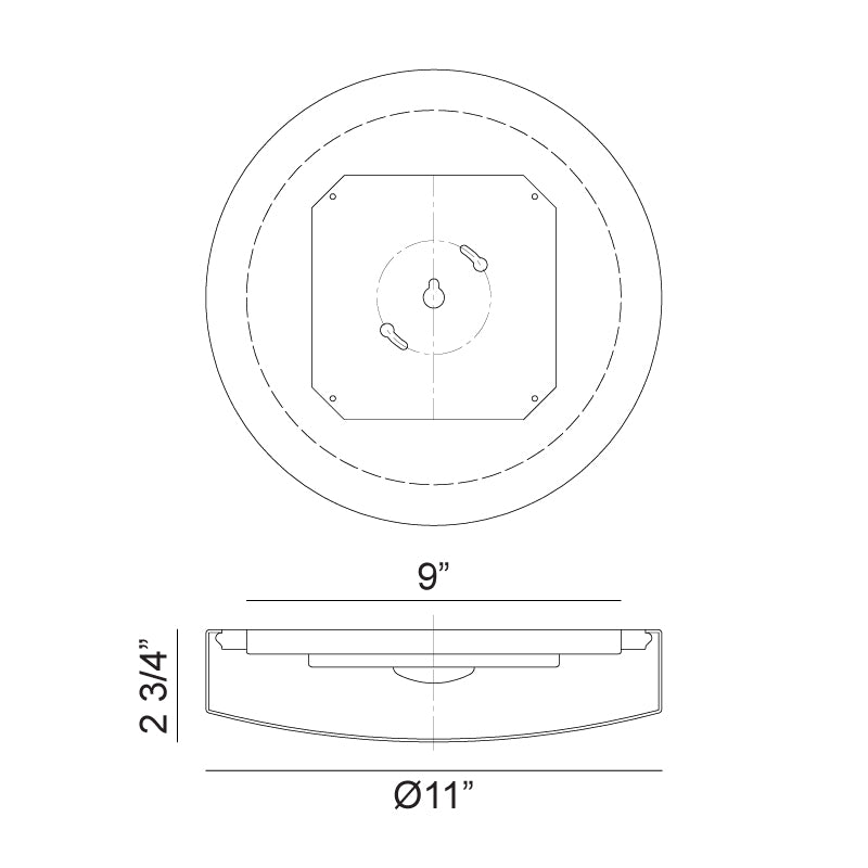 Matteo M10201 Zelle 1-lt 11" LED Flush Mount