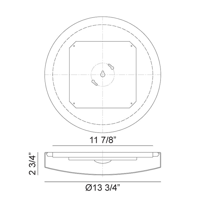 Matteo M10202 Zelle 1-lt 14" LED Flush Mount