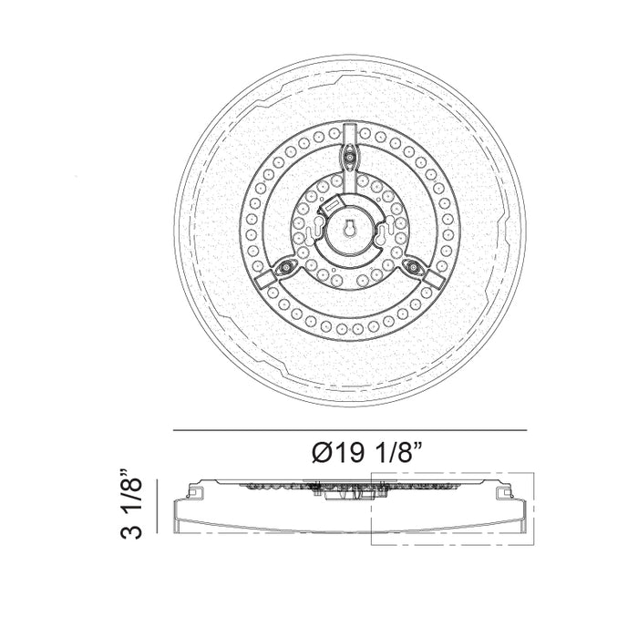 Matteo M10802 Alexandre 1-lt 15" LED Flush Mount