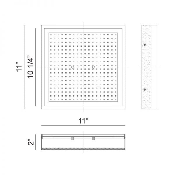 Matteo M11411 Tux 1-lt 11" LED Flush Mount