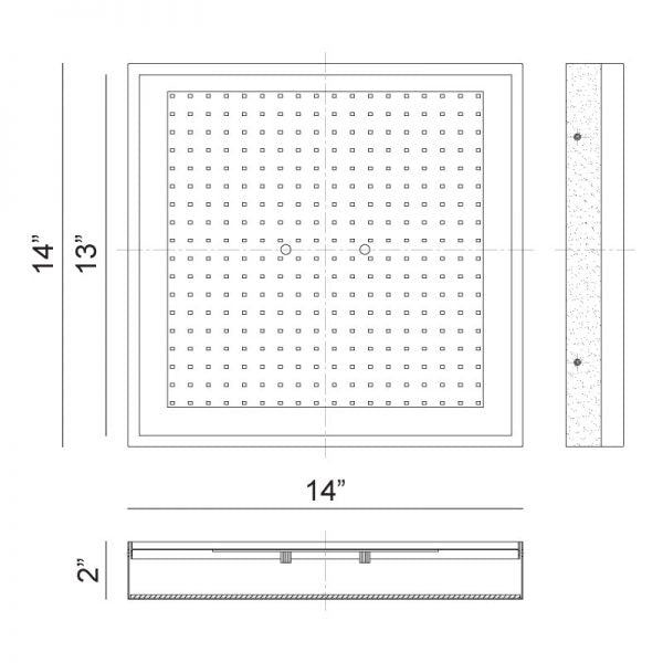 Matteo M11414 Tux 1-lt 14" LED Flush Mount