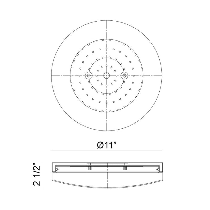 Matteo M12001 Orion 1-lt 11" LED Flush Mount