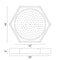 Matteo M12614 Hexol 1-lt 16" LED Flush Mount