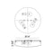 Matteo M13003 Xenon 3-lt 14" LED Flush Mount