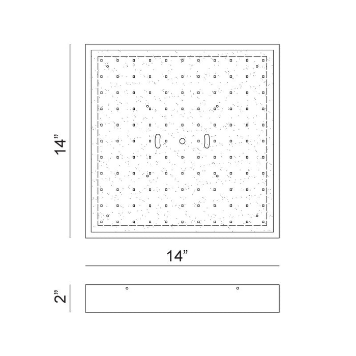 Matteo M13414 Cohler 1-lt 14" LED Flush Mount