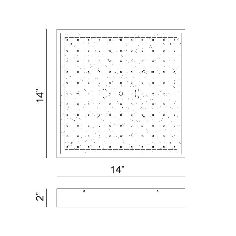 Matteo M13414 Cohler 1-lt 14" LED Flush Mount