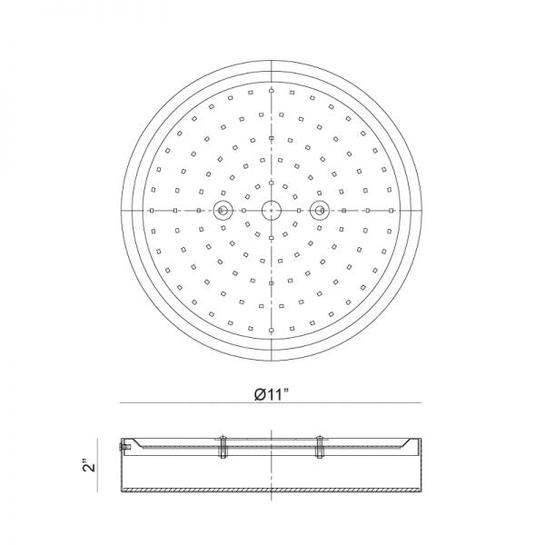 Matteo M13701 Plato 1-lt 11" LED Flush Mount
