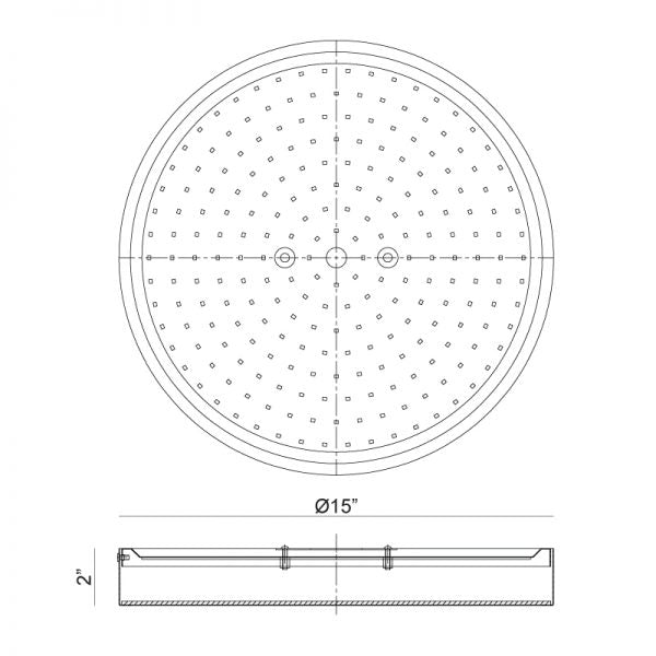 Matteo M13702 Plato 1-lt 15" LED Flush Mount