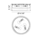 Matteo M15003 Framerton 3-lt 15" LED Flush Mount