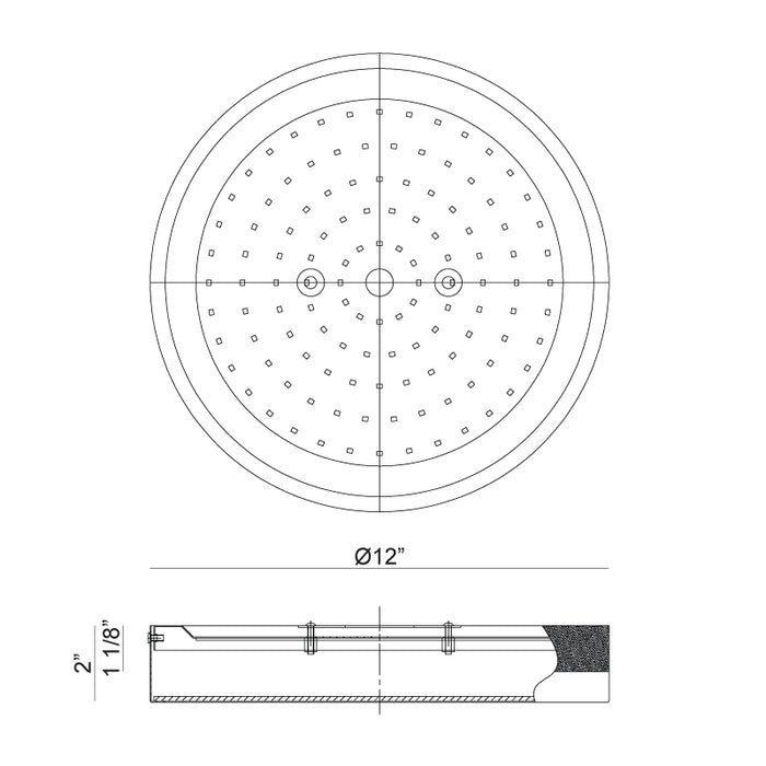 Matteo M15301 Tone 1-lt 12" LED Flush Mount