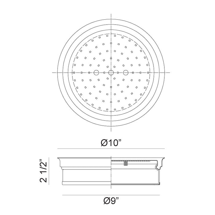 Matteo M15401 Navo 1-lt 10" LED Flush Mount