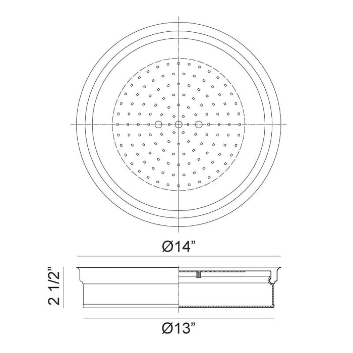 Matteo M15402 Navo 1-lt 14" LED Flush Mount