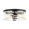 Matteo M15502 Clarke 2-lt 13" Round Flush Mount