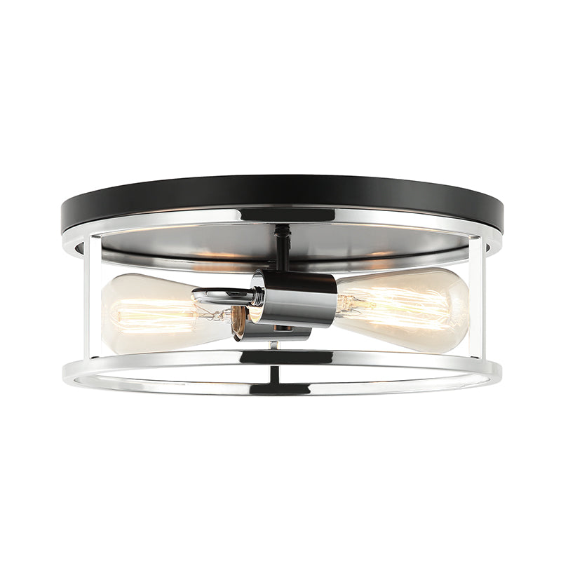 Matteo M15502 Clarke 2-lt 13" Round Flush Mount