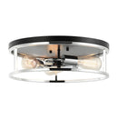 Matteo M15503 Clarke 3-lt 16" Round Flush Mount