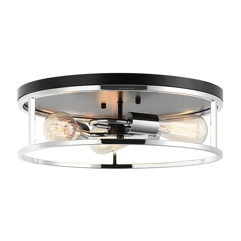 Matteo M15503 Clarke 3-lt 16" Round Flush Mount
