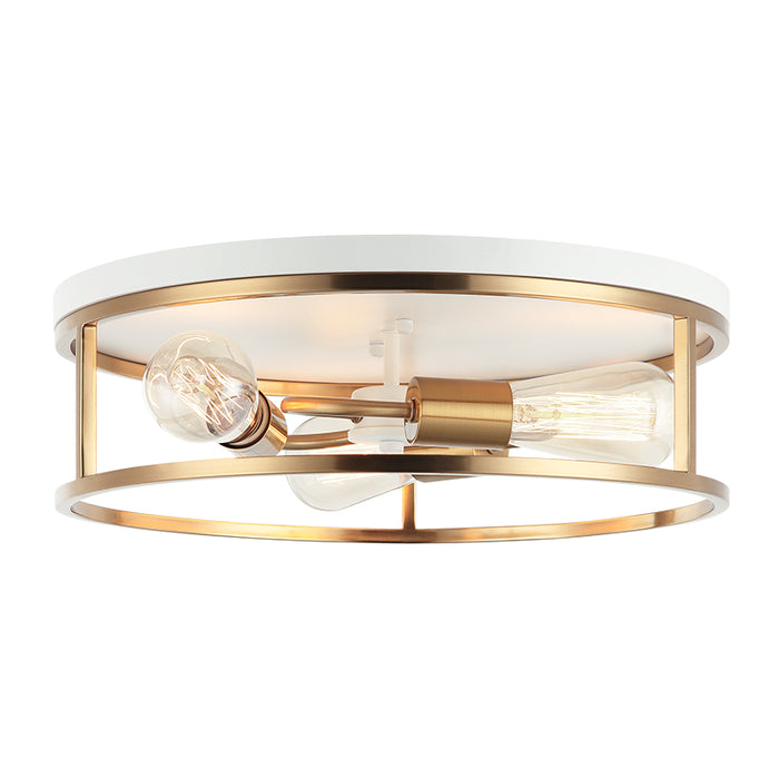 Matteo M15503 Clarke 3-lt 16" Round Flush Mount