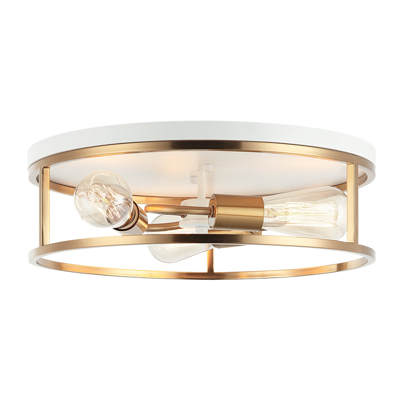Matteo M15503 Clarke 3-lt 16" Round Flush Mount