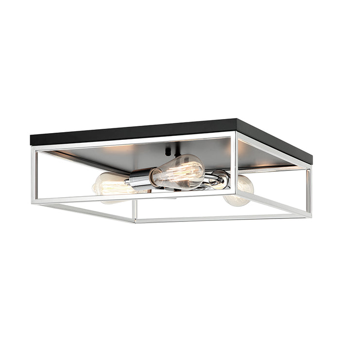 Matteo M15543 Clarke 3-lt 16" Square Flush Mount