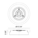 Matteo M15902 Durham 1-lt 16" LED Flush Mount