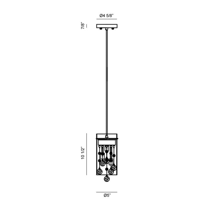 Matteo M21002 Glass-Encased Bubble Droplet 3-lt 5" Pendant