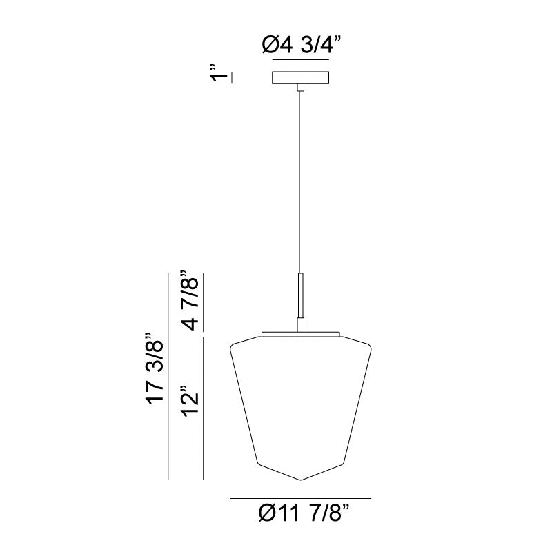 Matteo C80302 Idina 1-lt 12" Pendant