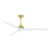Fanimation MAD6721 Spitfire DC 72" Indoor/Outdoor Ceiling Fan - Brushed satin brass/Matte White Blade