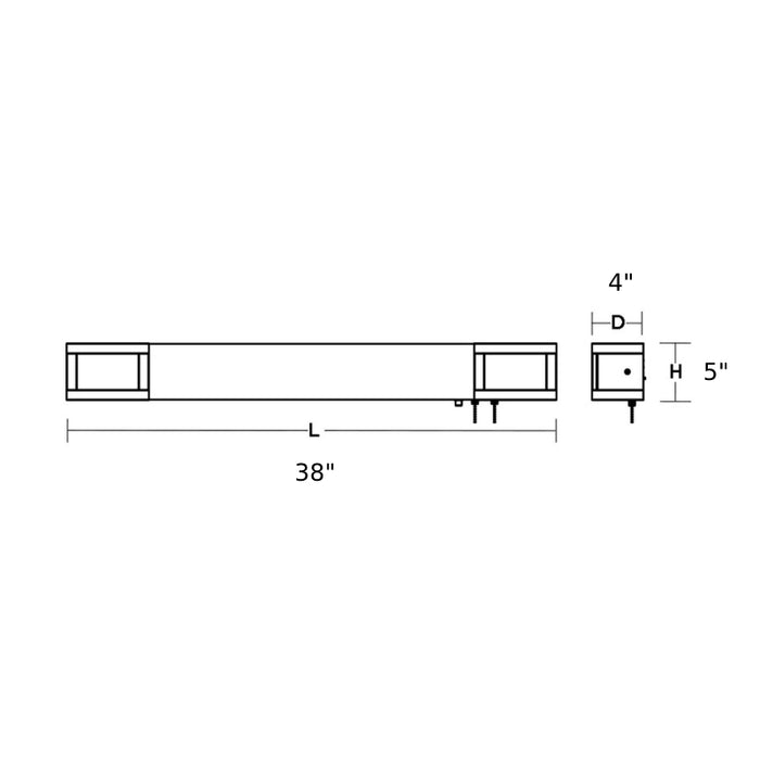 AFX MQTB38 Marquette 38" LED Overbed Wall Light