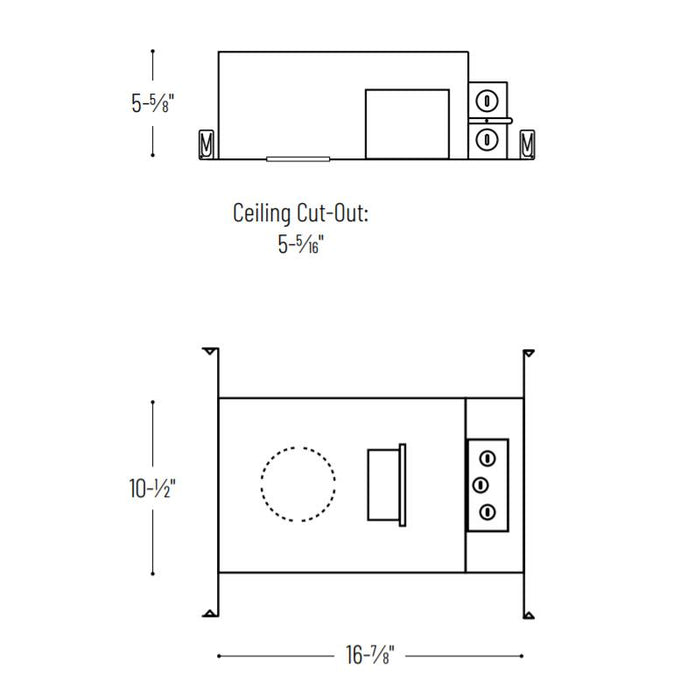 Nora NHIOICD-4PS25 4" Iolite PLUS LED Dedicated IC Air-Tight New Construction Housing, 2500 Lumens