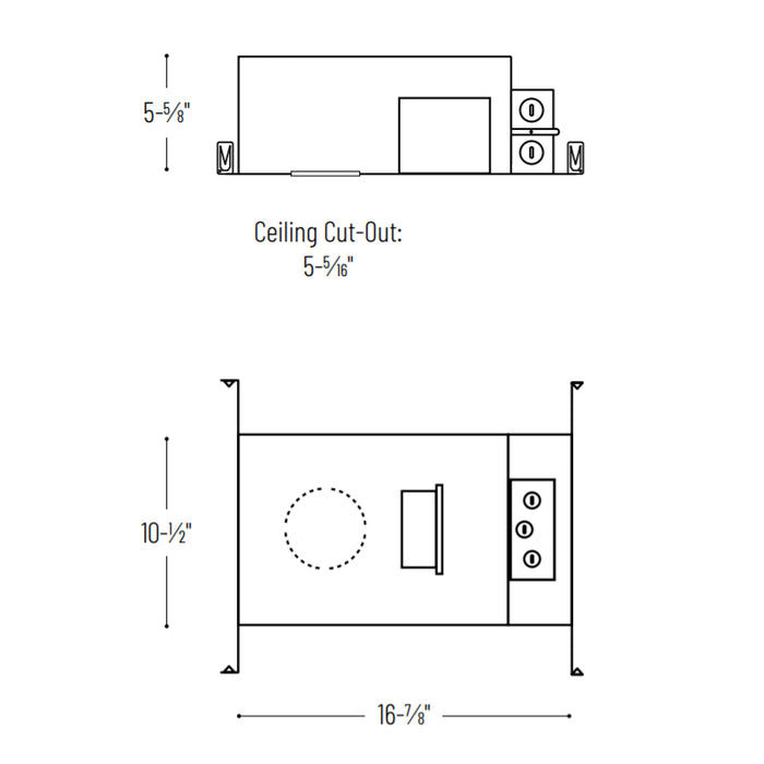 Nora NHIOICD-4PS15 4" Iolite PLUS LED Dedicated IC Air-Tight New Construction Housing, 1500 Lumens