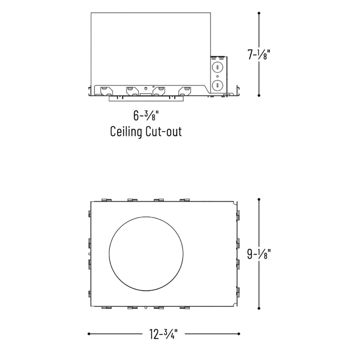 Nora NHICCB-6 6" Cobalt Dedicated IC Air-Tight High Lumen New Construction Housing, 1500lm