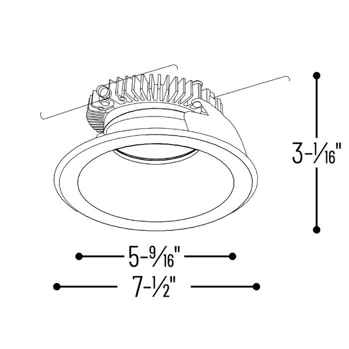 Nora NLCB2-65115 6" Cobalt LED High Lumen Round Reflector, 1500 lm