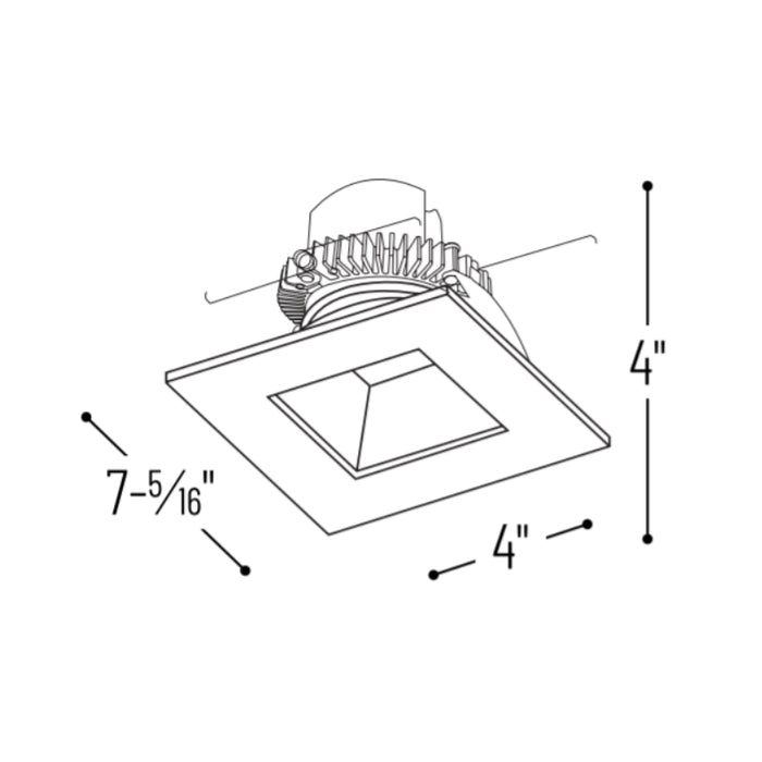 Nora NLCBC2-656 6" Cobalt Click LED Retrofit Square Aperture - 1000 lm