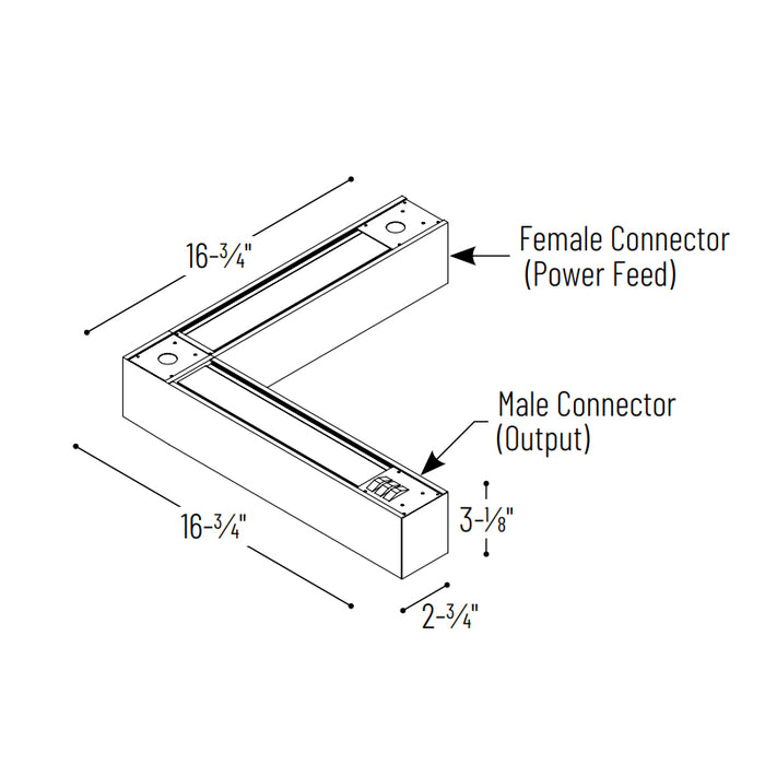 Nora NLUD-L334 "L" Shaped L-Line LED Indirect/Direct Linear, Selectable CCT