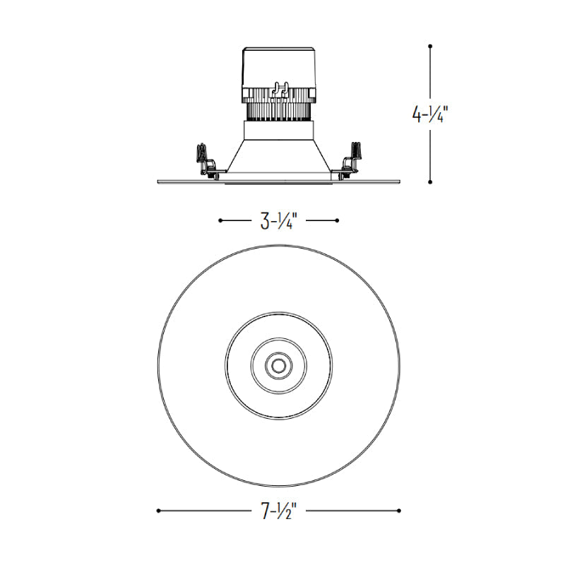 Nora NPR-56RNDC Pearl LED Round Retrofit Downlight, Comfort Dim