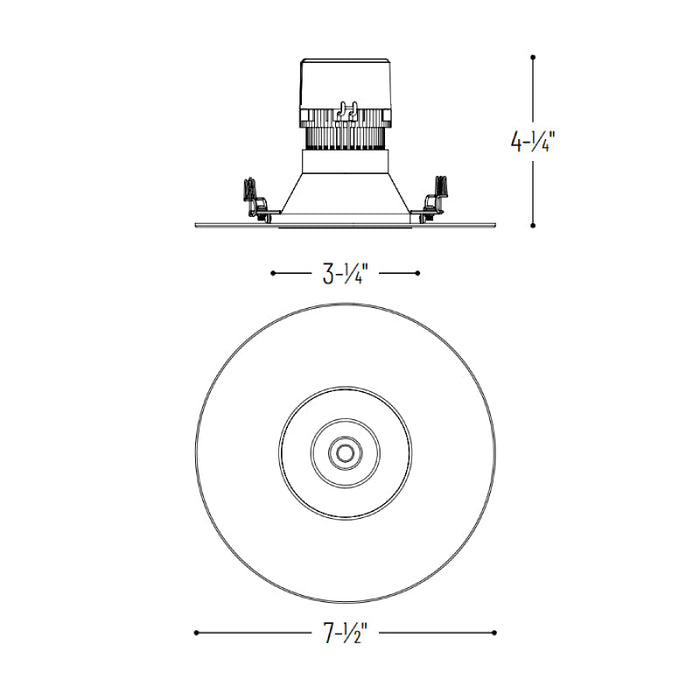 Nora NPR-56RNDC Pearl LED Round Retrofit Downlight, Comfort Dim