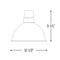 Nora NRLM-10C30 10" LED RLM Shade with 96" Pendant Cord, 3000 Lumens