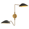 Alora Mood WV550224 Oscar 2-lt 24" Tall Swingarm Wall Light
