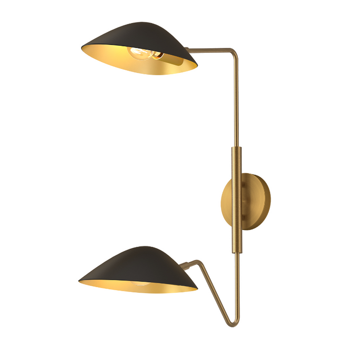 Alora Mood WV550224 Oscar 2-lt 24" Tall Swingarm Wall Light