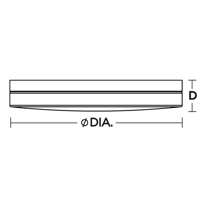 AFX OSCF19LAJD1 OSCF Series Oscar 1-lt 19" LED Flush Mount, CCT Selectable