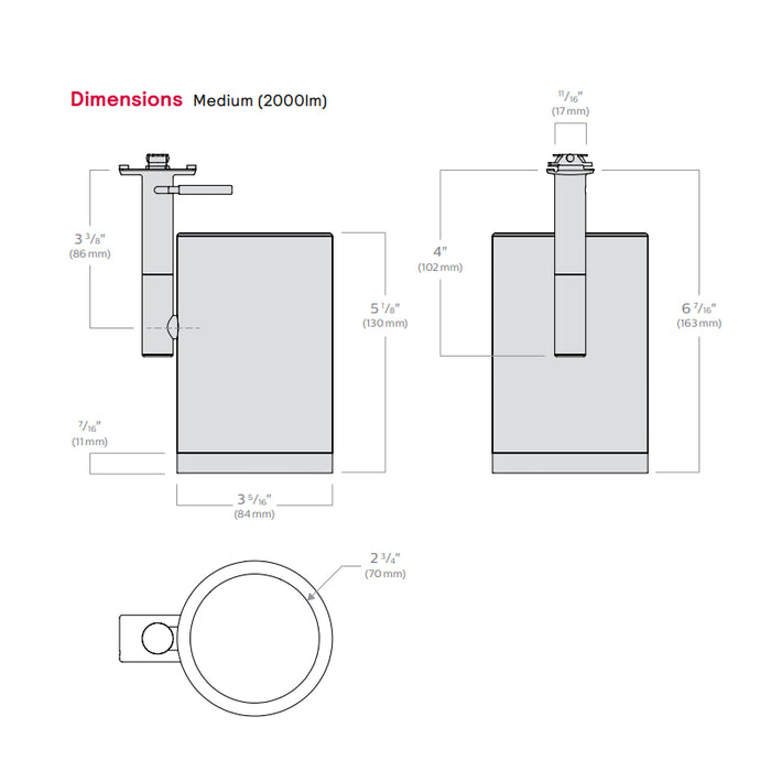 Lightolier LCL20 OmniSpot 24W LED Track Head, 2000 lm