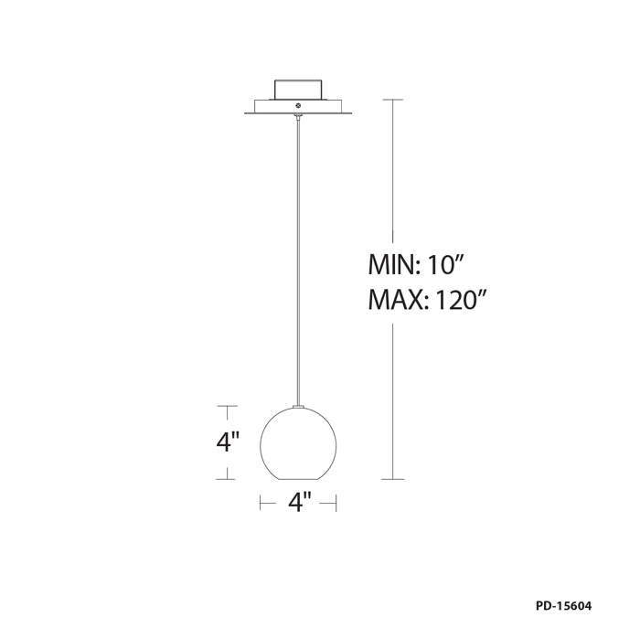 Modern Forms PD-15604 Acid 1-lt 4" LED Pendant