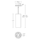 Modern Forms PD-16813 Metropolis 1-lt 5" LED Mini Pendant
