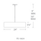 Modern Forms PD-16824 Metropolis 1-lt 24" LED Pendant